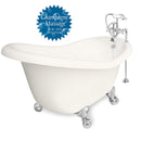American Bath Factory Champagne Ascot 60" Bisque AcraStone Package