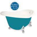 American Bath Factory Champagne Ascot 60" Bisque AcraStone Tub & Drain , 7" Faucet Holes