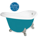 American Bath Factory Champagne Ascot 60" Splash of Color AcraStone Tub & Drain , 7" Faucet Holes