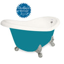 American Bath Factory Champagne Ascot 60" Bisque AcraStone Tub & Drain , 7" Faucet Holes