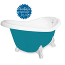 American Bath Factory Champagne Ascot 60" Splash of Color AcraStone Tub & Drain , No Faucet Holes
