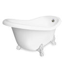 American Bath Factory Ascot 60" White AcraStone Tub & Drain, 7" Faucet Holes
