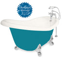 American Bath Factory Champagne Ascot 60" Bisque AcraStone Package