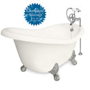 American Bath Factory Champagne Ascot 60" Bisque AcraStone Package