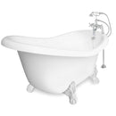 American Bath Factory Ascot 60" White AcraStone Package