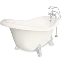 American Bath Factory Ascot 60" Bisque AcraStone Package