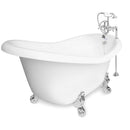American Bath Factory Ascot 60" White AcraStone Package