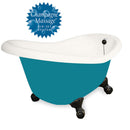 American Bath Factory Champagne Marilyn 67" Bisque AcraStone Tub & Drain , No Faucet Holes