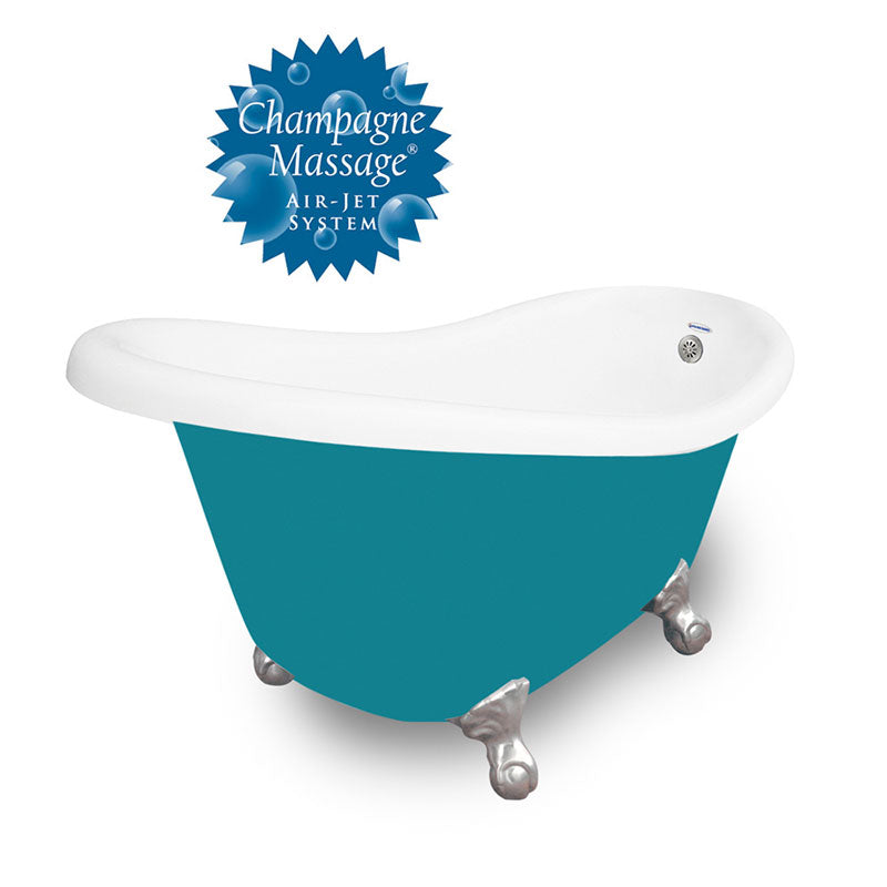 American Bath Factory Champagne Marilyn 67" Splash of Color AcraStone Tub & Drain , No Faucet Holes