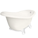American Bath Factory Marilyn 67" Bisque AcraStone Tub & Drain, No Faucet Holes