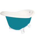 American Bath Factory Marilyn 67" Bisque AcraStone Tub & Drain, 7" Faucet Holes