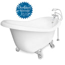 American Bath Factory Champagne Marilyn 67" White AcraStone Package
