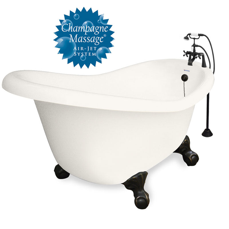 American Bath Factory Champagne Marilyn 67" Bisque AcraStone Package