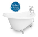American Bath Factory Champagne Marilyn 67" White AcraStone Package