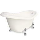 American Bath Factory Marilyn 67" Bisque AcraStone Tub & Drain, 7" Faucet Holes