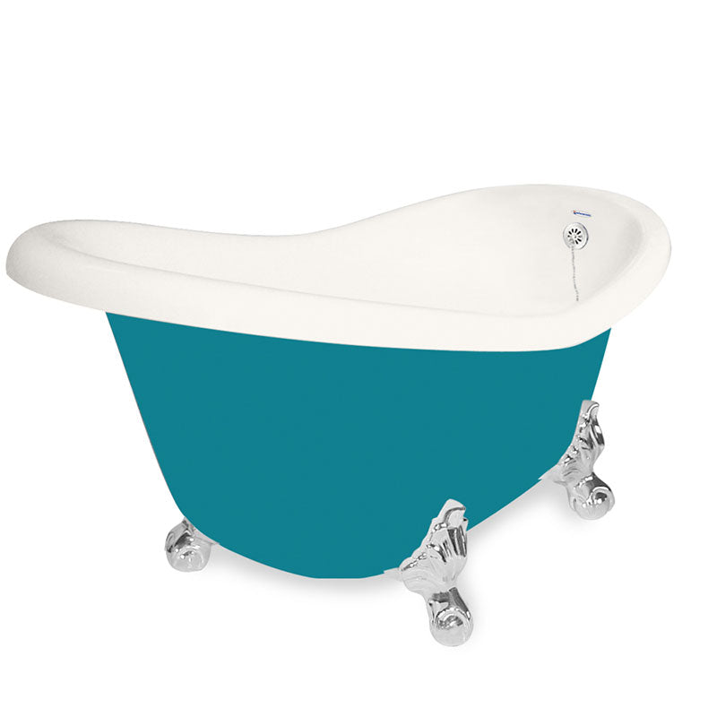 American Bath Factory Marilyn 67" Bisque AcraStone Tub & Drain, No Faucet Holes