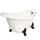 American Bath Factory Marilyn 67" Bisque AcraStone Tub & Drain, 7" Faucet Holes