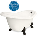American Bath Factory Champagne Marilyn 67" Bisque AcraStone Tub & Drain, No Faucet Holes