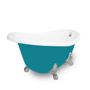 American Bath Factory Marilyn 67" Splash of Color AcraStone Tub & Drain, No Faucet Holes
