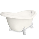 American Bath Factory Marilyn 67" Bisque AcraStone Tub & Drain, 7" Faucet Holes