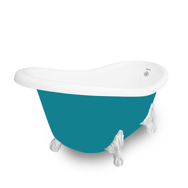 American Bath Factory Marilyn 67" Splash of Color AcraStone Tub & Drain, No Faucet Holes