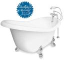 American Bath Factory Champagne Marilyn 67" White AcraStone Package