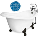 American Bath Factory Champagne Marilyn 67" White AcraStone Package
