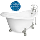 American Bath Factory Champagne Marilyn 67" White AcraStone Package
