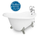 American Bath Factory Champagne Marilyn 67" White AcraStone Package