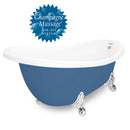 American Bath Factory Champagne Churchill 71" Splash of Color AcraStone Tub & Drain , No Faucet Holes