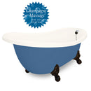 American Bath Factory Champagne Churchill 71" Bisque AcraStone Tub & Drain , No Faucet Holes