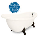 American Bath Factory Champagne Churchill 71" Bisque AcraStone Tub & Drain , No Faucet Holes