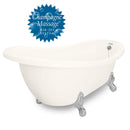 American Bath Factory Champagne Churchill 71" Bisque AcraStone Tub & Drain , No Faucet Holes