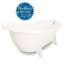 American Bath Factory Champagne Churchill 71" Bisque AcraStone Tub & Drain , 7" Faucet Holes