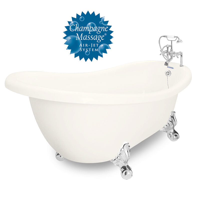American Bath Factory Champagne Churchill 71" Bisque AcraStone Package