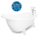 American Bath Factory Champagne Churchill 71" White AcraStone Package