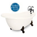 American Bath Factory Champagne Churchill 71" Bisque AcraStone Package