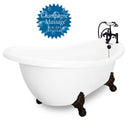 American Bath Factory Champagne Churchill 71" White AcraStone Package