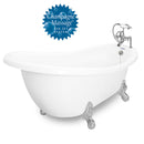 American Bath Factory Champagne Churchill 71" White AcraStone Package