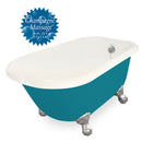 American Bath Factory Champagne Jester 54" Bisque AcraStone Tub & Drain , No Faucet Holes