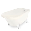 American Bath Factory Jester 54" Bisque AcraStone Tub & Drain, 7" Faucet Holes
