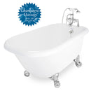 American Bath Factory Champagne Jester 54" White AcraStone Package