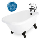 American Bath Factory Champagne Jester 54" White AcraStone Package