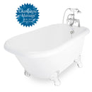 American Bath Factory Champagne Jester 54" White AcraStone Package