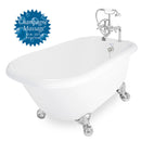 American Bath Factory Champagne Jester 54" White AcraStone Package