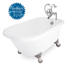 American Bath Factory Champagne Jester 54" White AcraStone Package