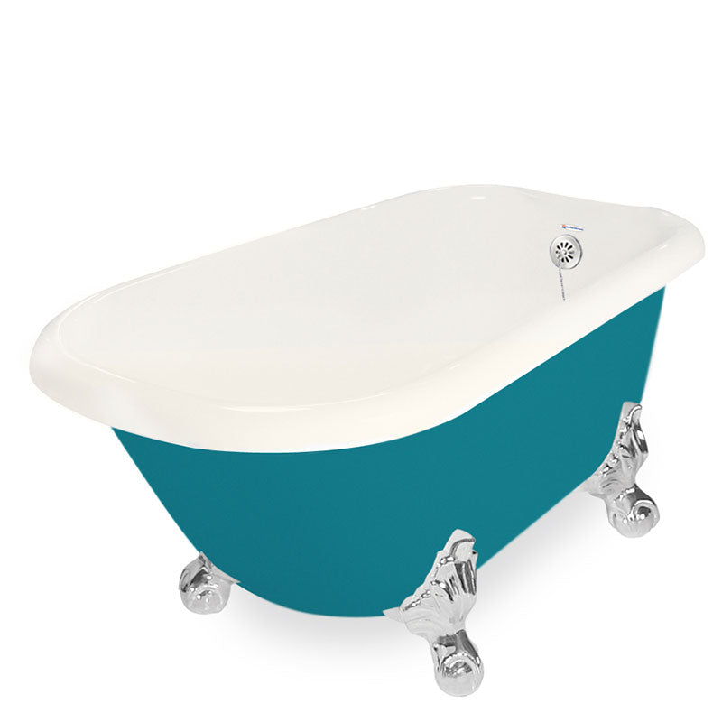American Bath Factory Jester 54" Bisque AcraStone Tub & Drain, No Faucet Holes
