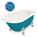 American Bath Factory Champagne Jester 54" Bisque AcraStone Tub & Drain , No Faucet Holes