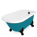 American Bath Factory Jester 54" Splash of Color AcraStone Tub & Drain, No Faucet Holes