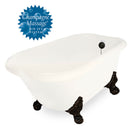 American Bath Factory Champagne Jester 54" Bisque AcraStone Tub & Drain, No Faucet Holes